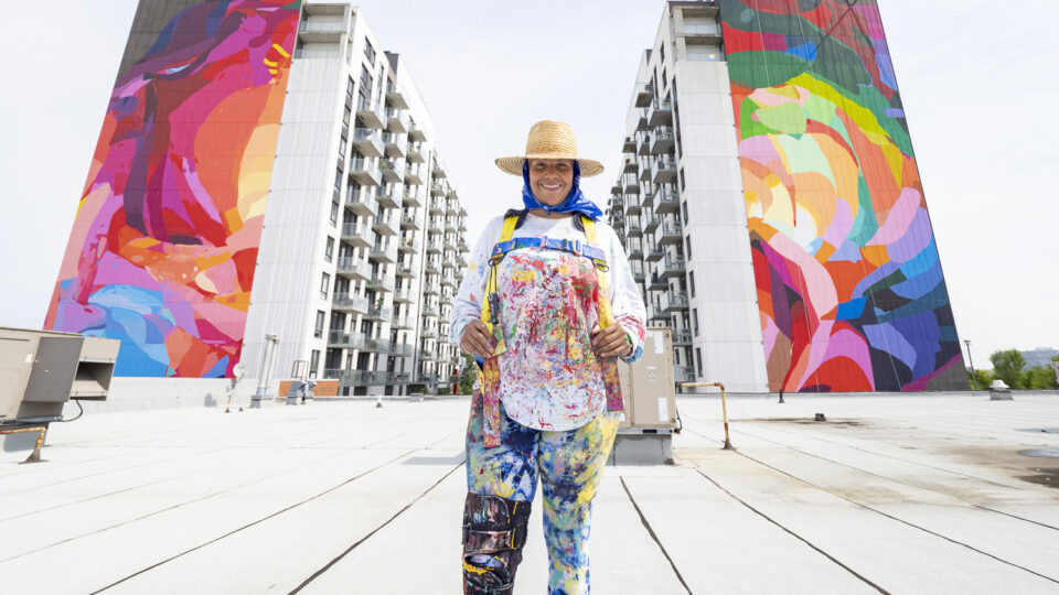 Oeuvre Inner child healing de l'artiste Jacquie Comrie sur les Tours St-Martin