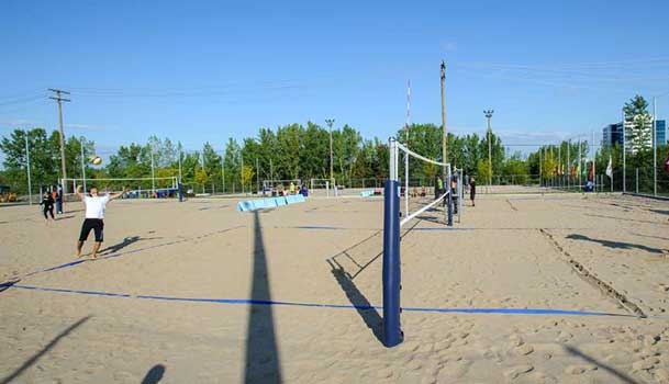 Terrain de volleyball de plage