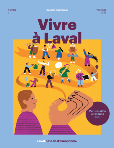 Bulletin municipal Vivre à Laval, édition printemps 2025, version française